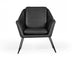 Industrial Grey Faux Leather And Black Accent Chair - Minihomy