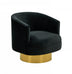 Modern Black and Gold Velvet Accent Chair - Minihomy