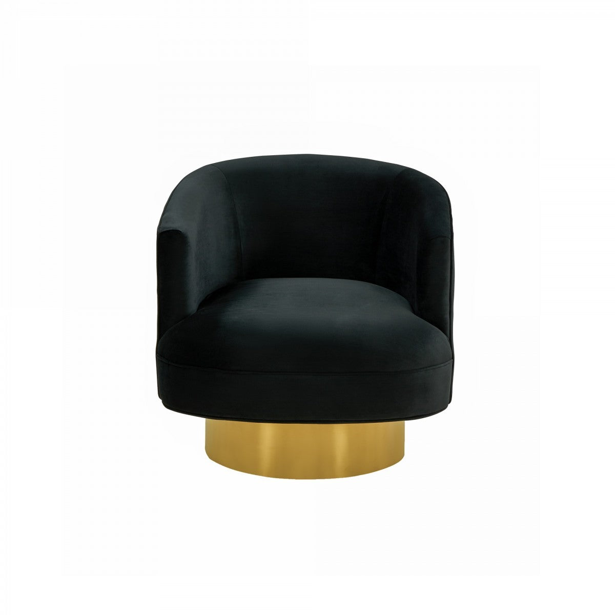 Modern Black and Gold Velvet Accent Chair - Minihomy