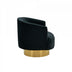 Modern Black and Gold Velvet Accent Chair - Minihomy