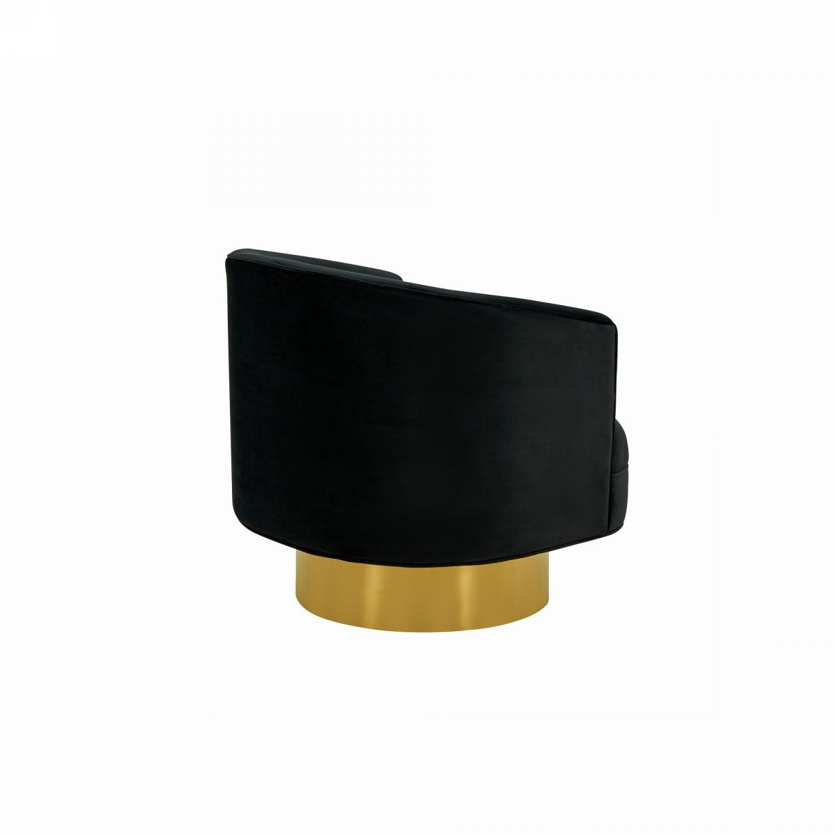 Modern Black and Gold Velvet Accent Chair - Minihomy