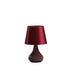 11" Red Table Lamp With Burgundy Globe Shade - Minihomy