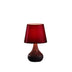 11" Red Table Lamp With Burgundy Globe Shade - Minihomy