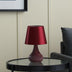 11" Red Table Lamp With Burgundy Globe Shade - Minihomy