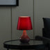 11" Red Table Lamp With Burgundy Globe Shade - Minihomy