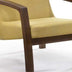 31" Gold and Walnut Retro Modern Wood Armchair - Minihomy