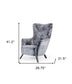 Mid Century Glam Grey Faux Fur Accent Chair - Minihomy