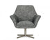 Industrial Dark Grey Chair With Metal Swivel - Minihomy