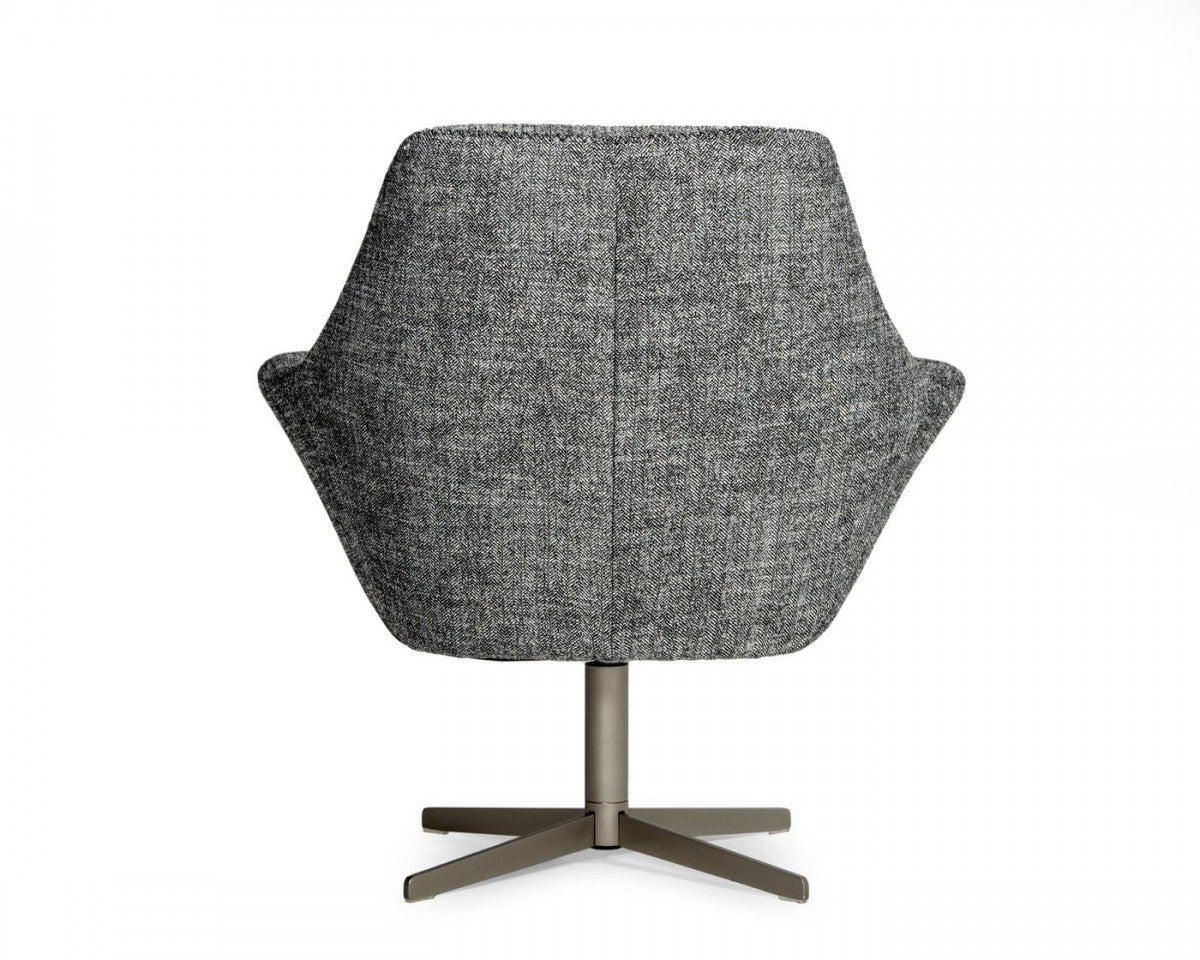 Industrial Dark Grey Chair With Metal Swivel - Minihomy