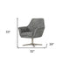 Industrial Dark Grey Chair With Metal Swivel - Minihomy