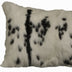 12" X 20" Black And White Rabbit Zippered Natural Fur Animal Print Throw Pillow - Minihomy