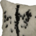 12" X 20" Black And White Rabbit Zippered Natural Fur Animal Print Throw Pillow - Minihomy