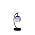 14" Matte Black Metal Arched Hanging Orb USB Table Lamp - Minihomy