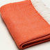 Dark Orange Soft Acrylic Herringbone Throw Blanket - Minihomy