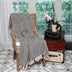 Boho Black and Beige Woven Diamond Pattern Throw with Tassels - Minihomy