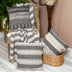 Black and Beige Diamond Weave Soft Cotton Handloom Throw - Minihomy