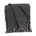 Black and White Handloom Woven Throw Blanket - Minihomy