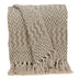 Multi Beige Herringbone Woven Handloom Throw - Minihomy