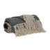 Boho Beige and Black Handloom Weave Throw with Decorative Tassels - Minihomy