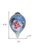 Adorable Snowman and Deer Hand Painted Mouth Blown Glass Ornament - Minihomy