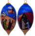 Colorful Nativity Scene Hand Painted Mouth Blown Glass Ornament - Minihomy