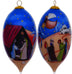 Colorful Nativity Scene Hand Painted Mouth Blown Glass Ornament - Minihomy