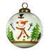 Festive Glitter Snowman Hand Painted Mouth Blown Glass Ornament - Minihomy