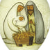 Nativity Holy Family Hand Painted Mouth Blown Glass Ornament - Minihomy