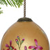 Golden Flowers and Dragon Hand Painted Mouth Blown Glass Ornament - Minihomy