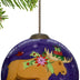 Christmas Moose Walking Hand Painted Mouth Blown Glass Ornament - Minihomy