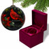 Glossy Red Cardinal Hand Painted Mouth Blown Glass Ornament - Minihomy