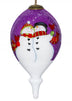 Amore Snowmen Hand Painted Mouth Blown Glass Ornament - Minihomy