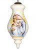 Mother Mary with Baby Hand Painted Mouth Blown Glass Ornament - Minihomy