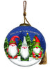 Casual Gnomes in Christmas Mode Hand Painted Mouth Blown Glass Ornament - Minihomy