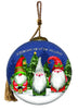 Casual Gnomes in Christmas Mode Hand Painted Mouth Blown Glass Ornament - Minihomy