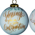 Gold Confirmation Hand Painted Mouth Blown Glass Ornament - Minihomy