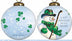 Green Irish Snowman Hand Painted Mouth Blown Glass Ornament - Minihomy