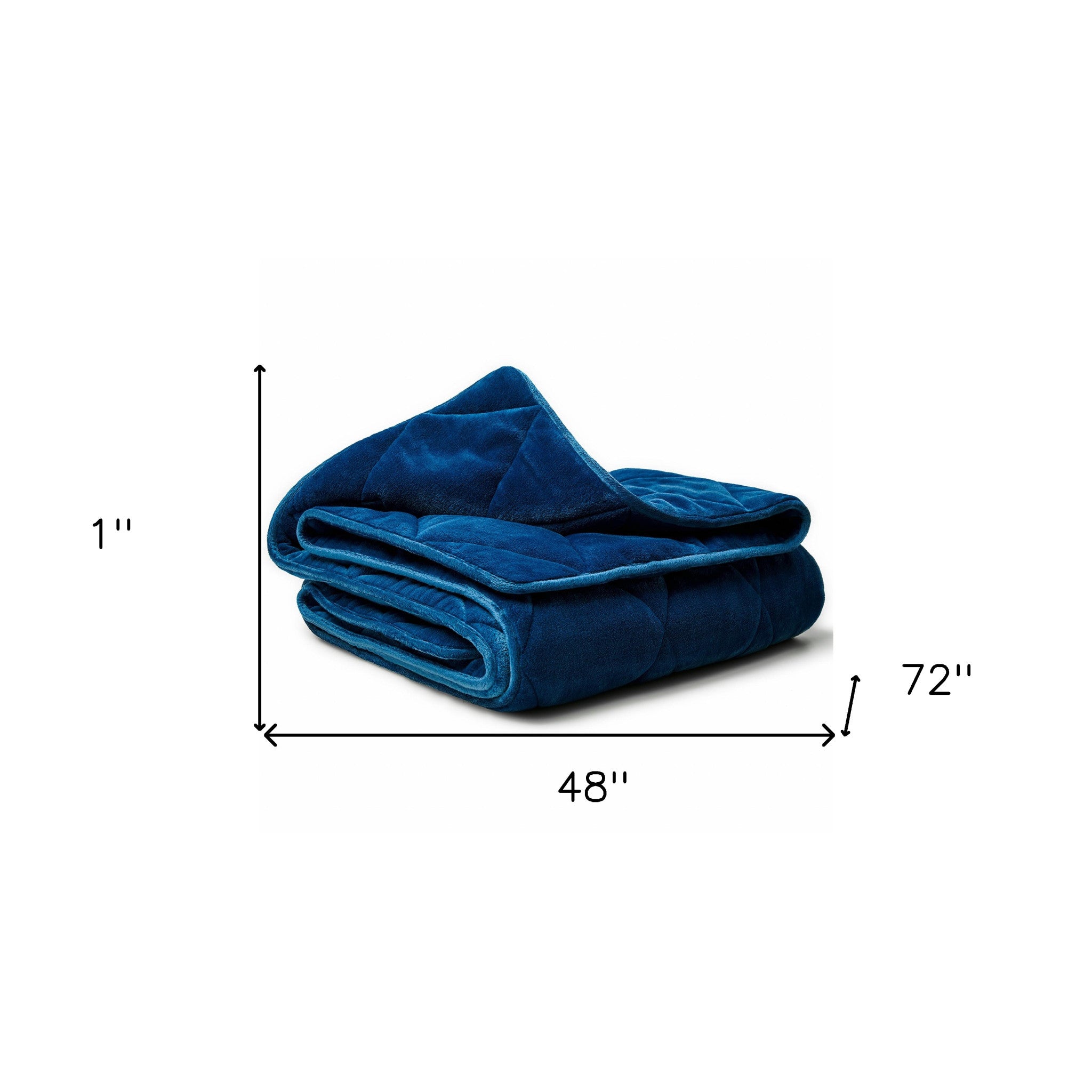 Navy Blue Velvet Weighteded Blanket - Minihomy