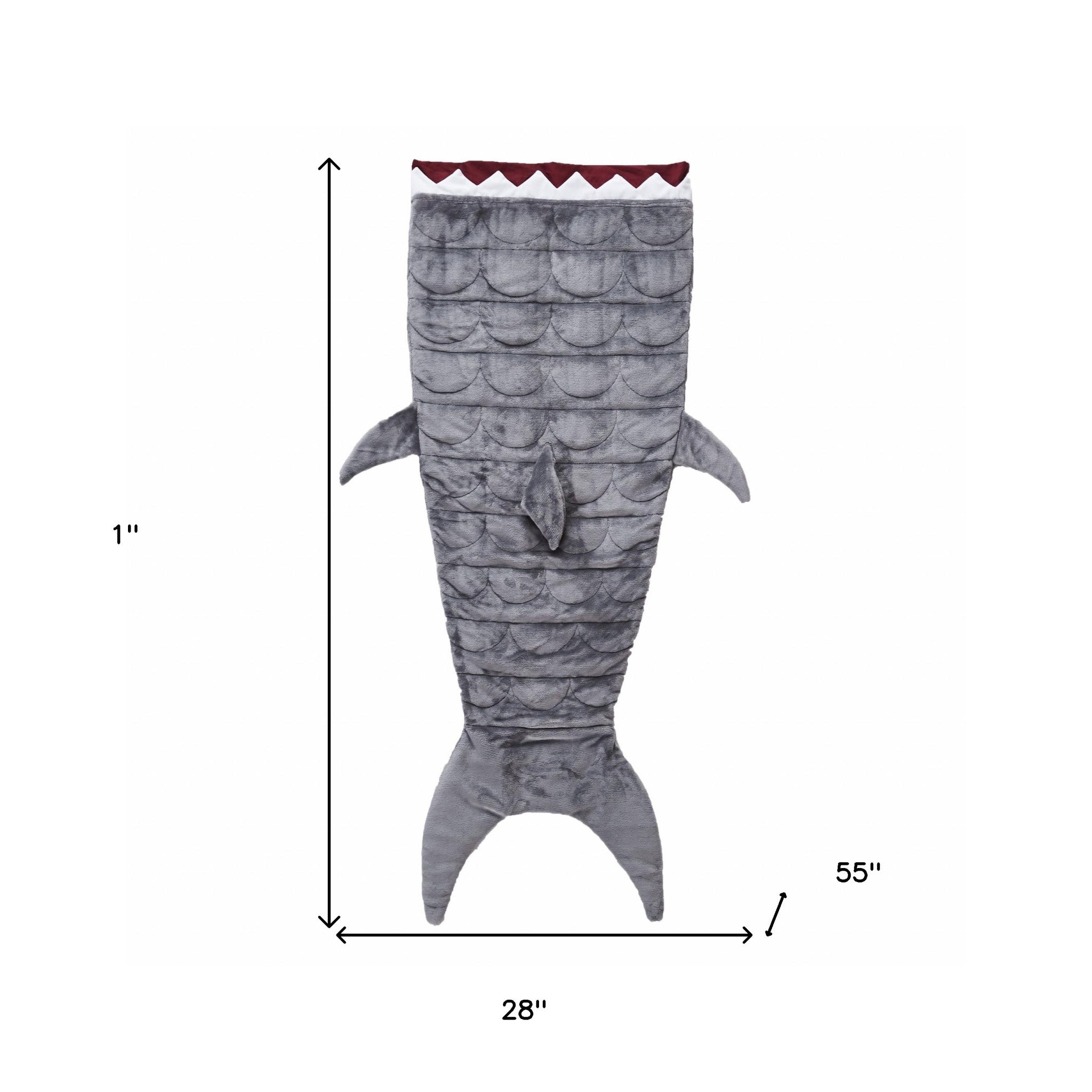 Grey Shark Weighted Throw Blanket - Minihomy