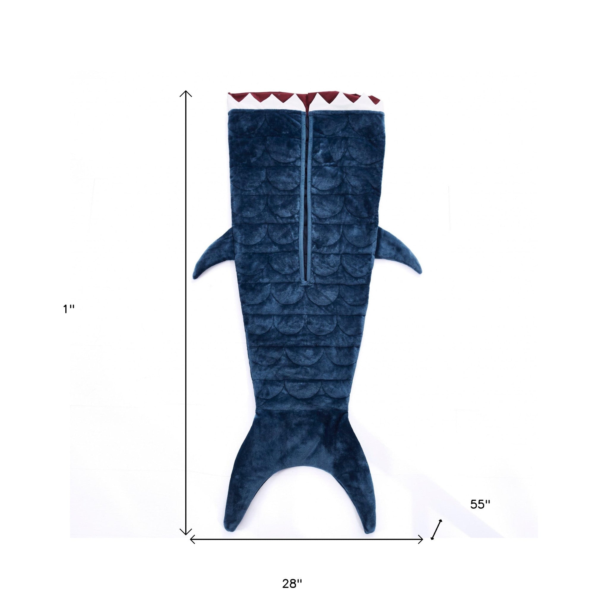 Navy Blue Shark Weighted Throw Blanket - Minihomy