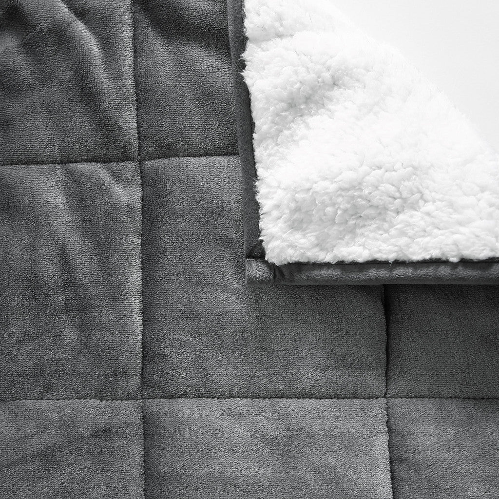 Grey Deluxe Hooded Weighted Velvet Throw Blanket - Minihomy