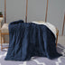 Navy Deluxe Hooded Weighted Velvet Throw Blanket - Minihomy