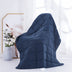 Navy Blue Travel Weight Microfiber Throw Blanket - Minihomy