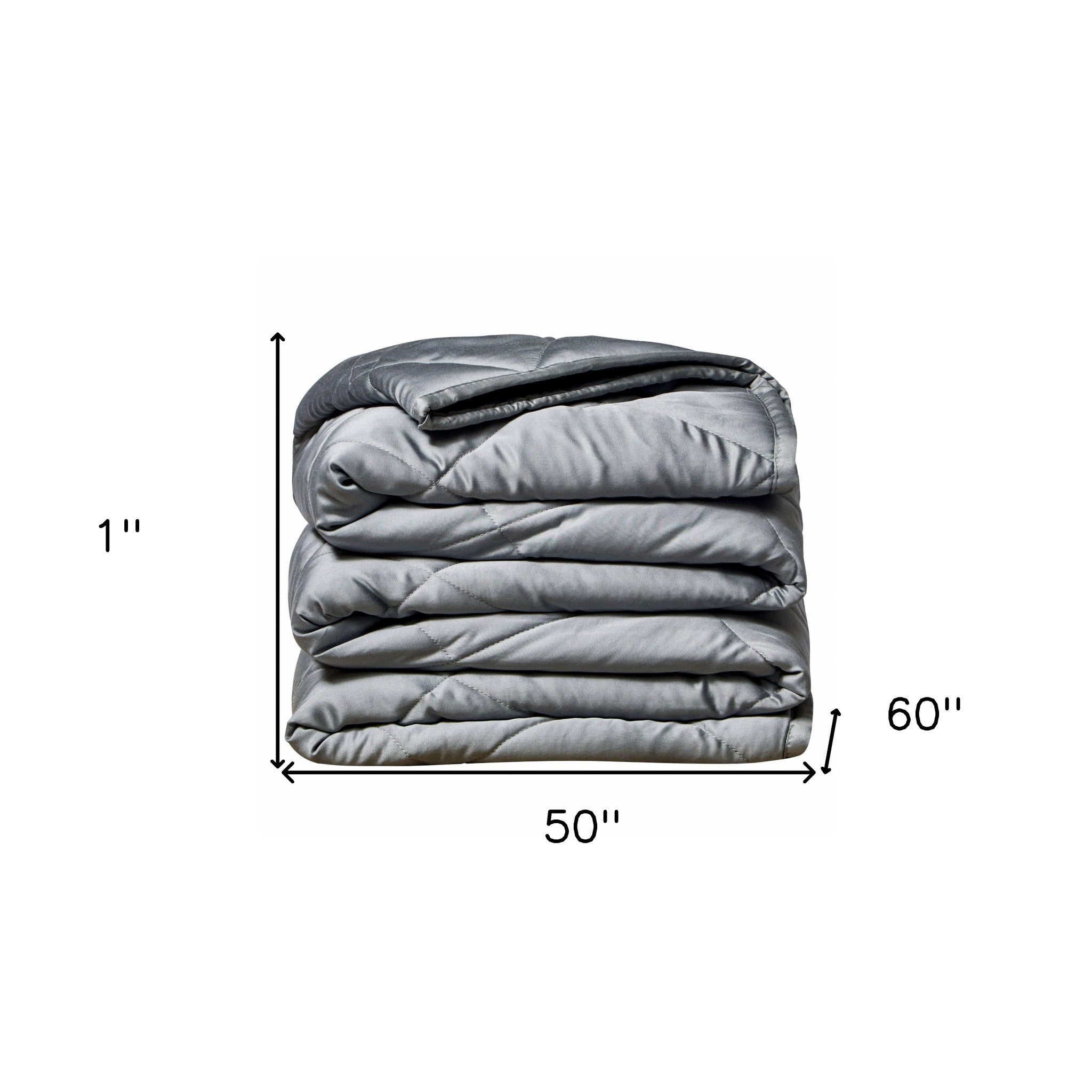 Grey Bamboo Weighted Breathable Throw Blanket - Minihomy