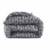 Dark Grey Boho Chunky Knit Throw Blanket - Minihomy