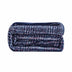 Navy Blue Reversible Velvet and Sherpa Throw Blanket - Minihomy