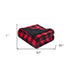 Buffalo Red Black Reversible Velvet and Sherpa Throw Blanket - Minihomy