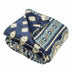 Aztec Navy Blue Printed Velvet and Velvet Throw Blanket - Minihomy