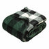 Buffalo Black Green Printed Velvet and Velvet Throw Blanket - Minihomy