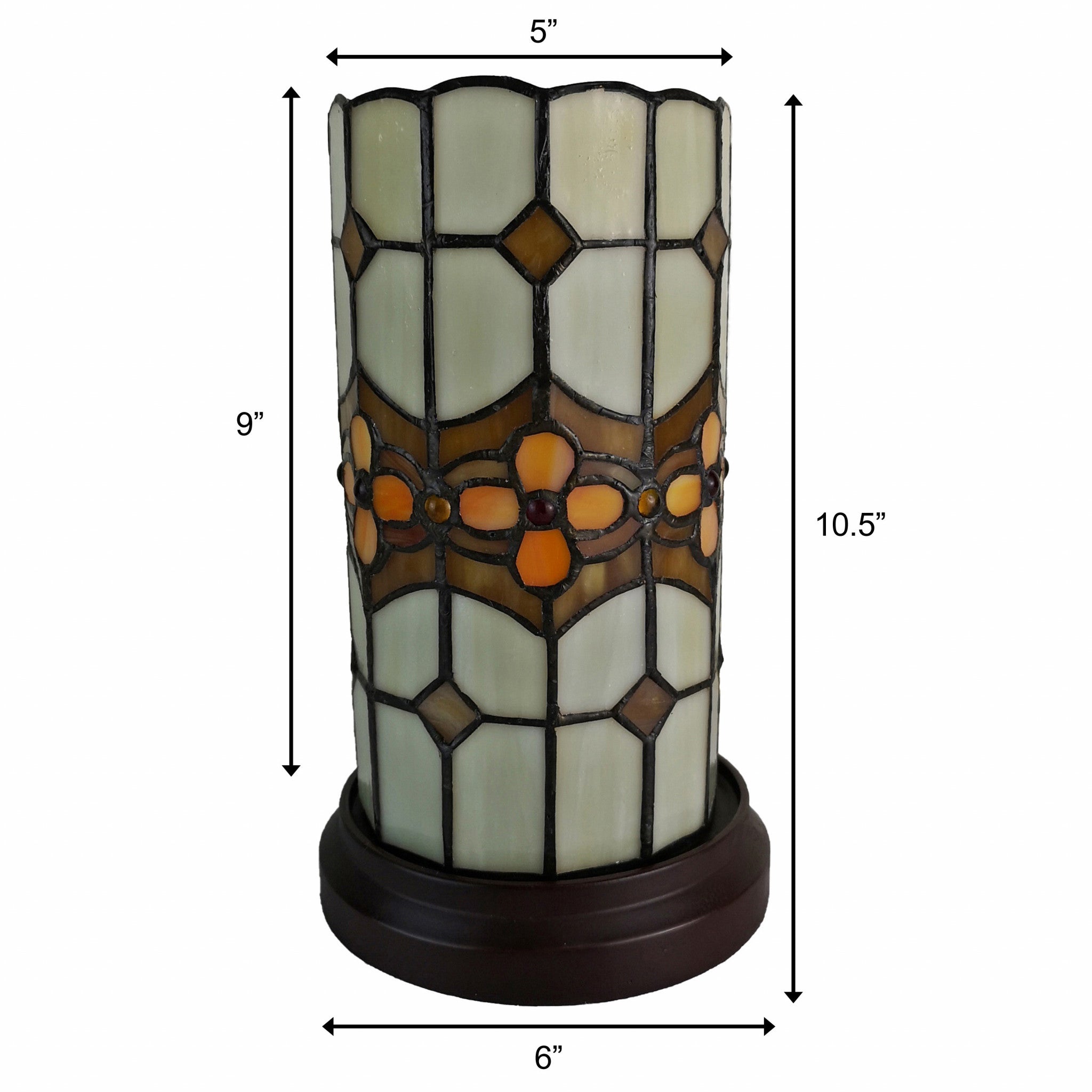 11" Tiffany Style Mosaic Tile Accent Table Lamp - Minihomy